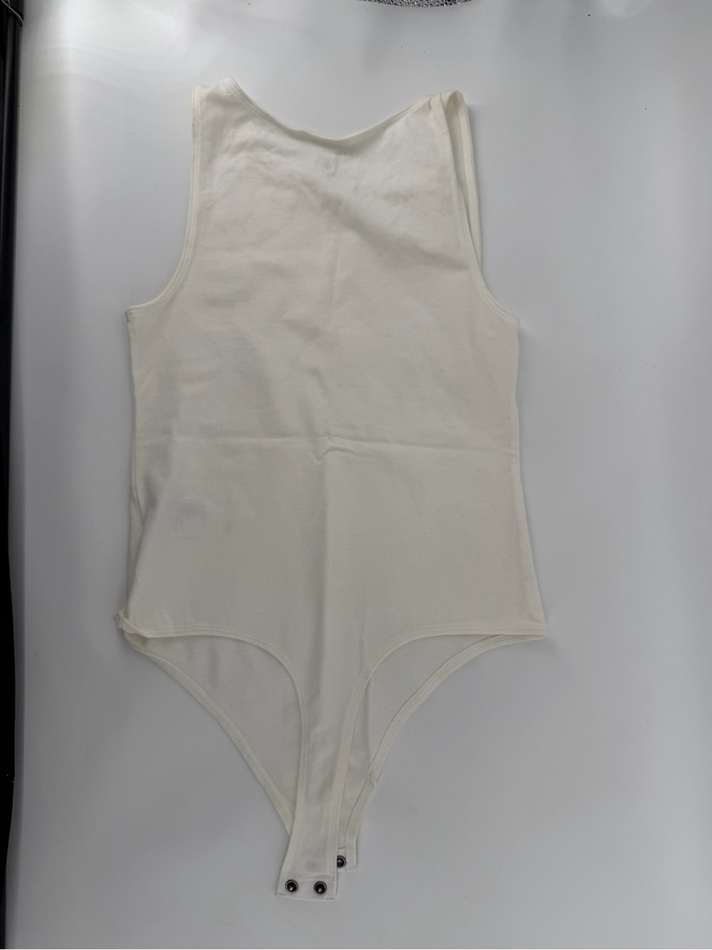 American Eagle White Sleeveless Cotton Bodysuit Size Small Basic Layering - Picture 6 of 6